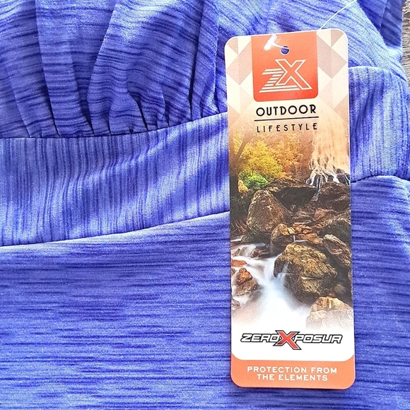 ZX Outdoor Life Purple Halter Sundress Sleeveless Mini Size Large - Picture 4 of 7